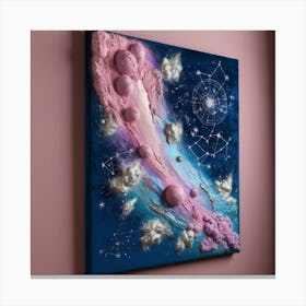 Pink Space Painting Canvas Print