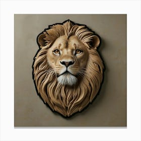 Lion Head Wall Art Canvas Print