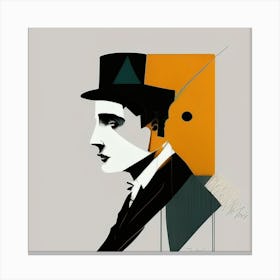 Abstract Of Charlie Chaplin Canvas Print