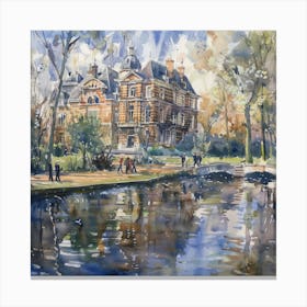 Vondelpark Amsterdam Series. Water Colour 6 Canvas Print