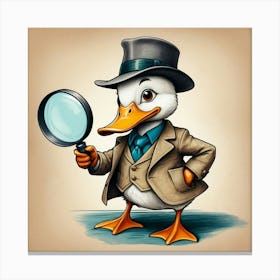 Detective Duck 25 Canvas Print