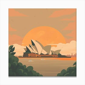 A Sydney Opera House In Sydney Lofi Illustration 1720432824 1 Canvas Print