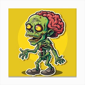 Zombie Cartoon 1 Canvas Print