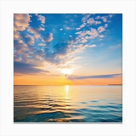 Sunset Over The Sea Canvas Print