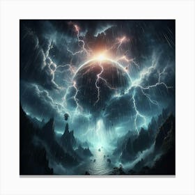 Lightning Storm In The Sky 1 Canvas Print