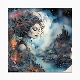 'The Girl In The Castle' Canvas Print