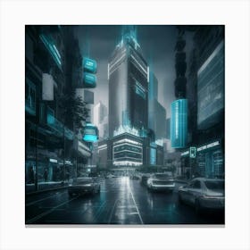 Futuristic Cityscape 56 Canvas Print