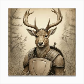 Deer In Armor 1 Canvas Print