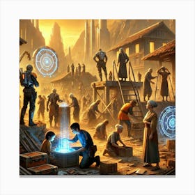 Villagers Communityunity Canvas Print