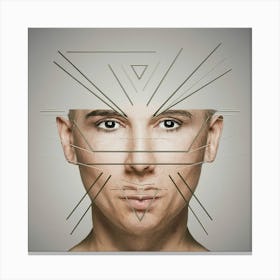 Abstract Man'S Face Canvas Print