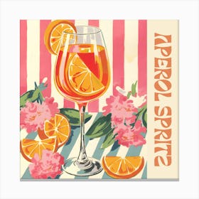 Aperol spritz vintage Style Canvas Print