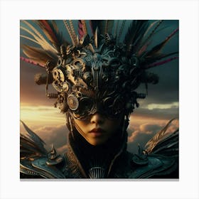 Girl In A Steampunk Costume Canvas Print