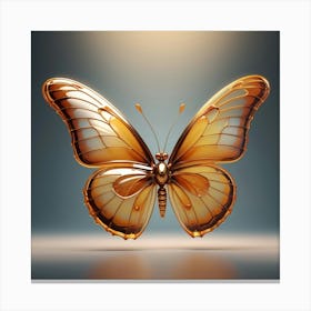 Golden Butterfly Canvas Print