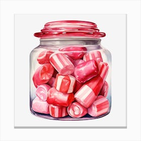 Candies In A Jar Canvas Print