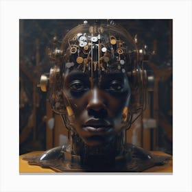 Robot Head 34 Canvas Print