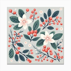 Holly Berries Canvas Print