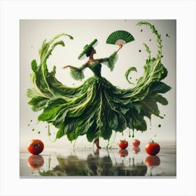 Green Edible Dancer Canvas Print