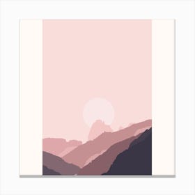 Pink Morning Landscape Canvas Print