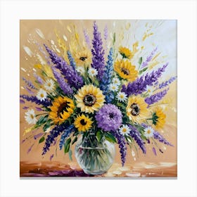 Sunflowers In A Vase 1 Canvas Print