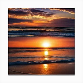 Sunset On The Beach 447 Canvas Print