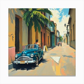 Cuba Street Scene 2 Canvas Print