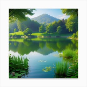 Peaceful Countryside Lake 2023 11 07t103901 Canvas Print