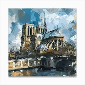 Paris Cathedral Canvas Print