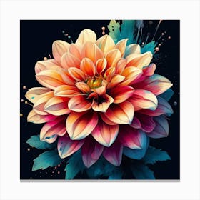 Dahlia Flower 1 Canvas Print