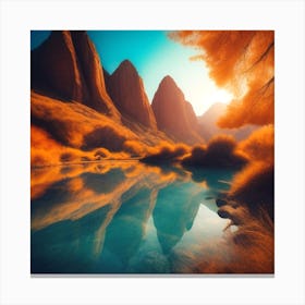 Sunrise In The Mountains 44 Canvas Print