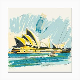 A Sydney Opera House In Sydney Expressive Stroke 1720433386 2 Canvas Print