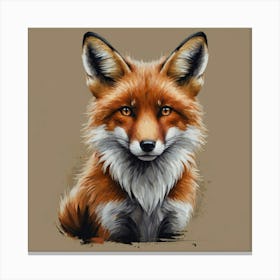 Fox Painting Canvas Print