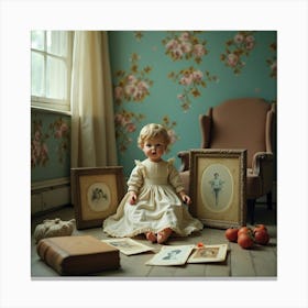 Portrait Of A Little Girl Canvas Print