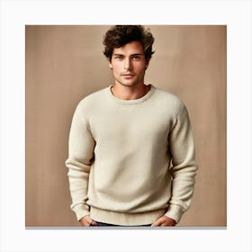 Man In A Sweater 1 Canvas Print