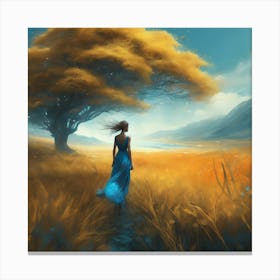 Serenity In Motion Ethereal Fields And Majestic Seascapes Photorealistic Art In Graceful Harmony (4) Canvas Print