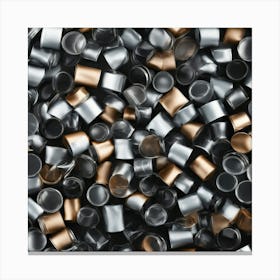 Collection Of Metal Cups Canvas Print