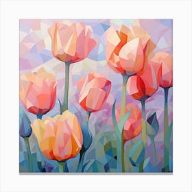 Cubism Flowers 4 Canvas Print