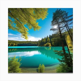 Lake In The Forest 2 Canvas Print