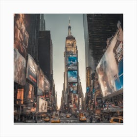 Times Square At Dusk Canvas Print