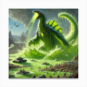 A Colossal Amphibious Kaiju Named Venox, The Corro Canvas Print