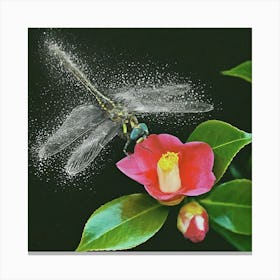 Dragonfly On A Flower Canvas Print
