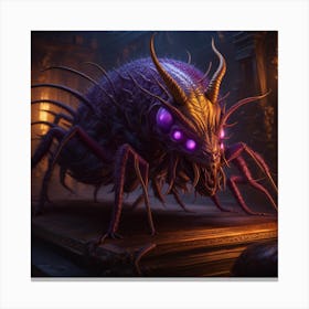 Bug With Purple Eyes Canvas Print