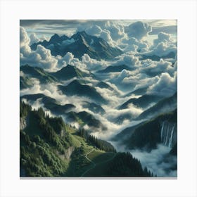 Valley Of Clouds Canvas Print