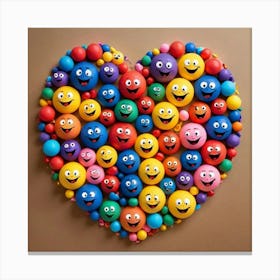 Smiley Heart 1 Canvas Print