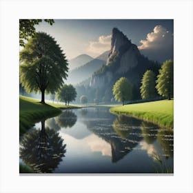 Mountain Lake Canvas Print