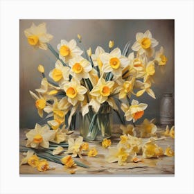 Daffodils Flowers 1 Canvas Print