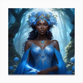 The Blue Goddess Canvas Print