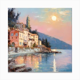 Positano Panorama: Watercolour Wonder Canvas Print