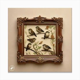 Birds On A Branch Canvas Print