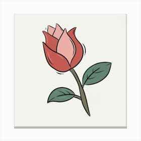 Rose Flower Canvas Print