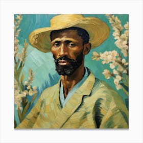 African Fisherman in Van Gogh style Canvas Print